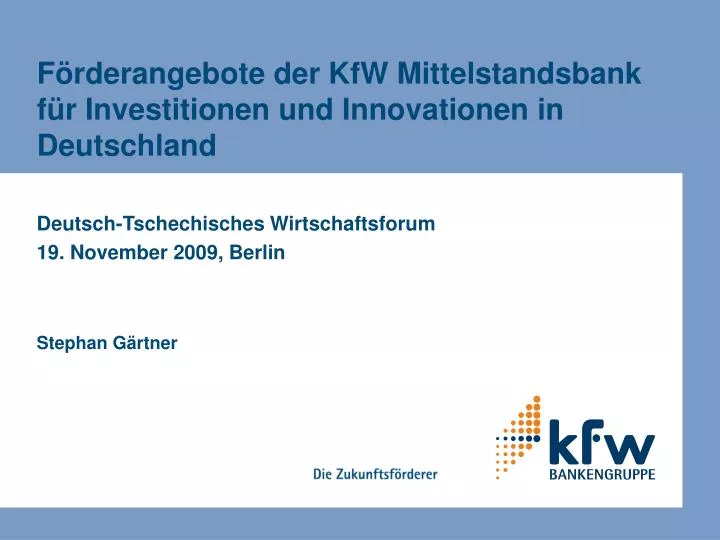 f rderangebote der kfw mittelstandsbank f r investitionen und innovationen in deutschland