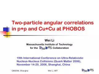 Two-particle angular correlations in p+p and Cu+Cu at PHOBOS