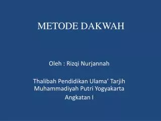metode dakwah