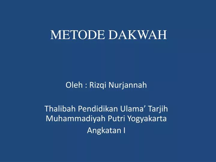 metode dakwah