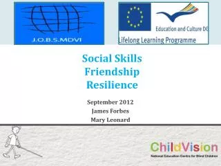 Social Skills Friendship Resilience