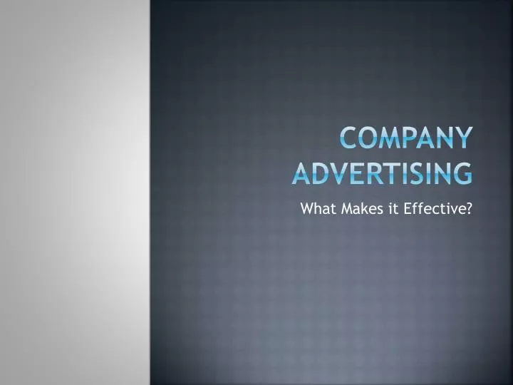 company advertising