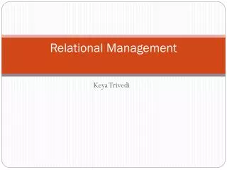 Relational Management
