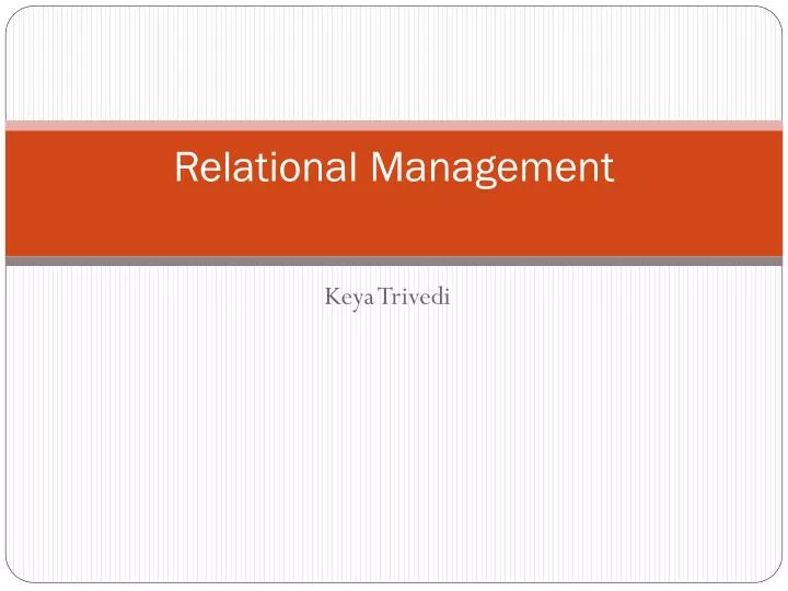 relational management