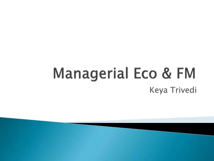 managerial eco fm