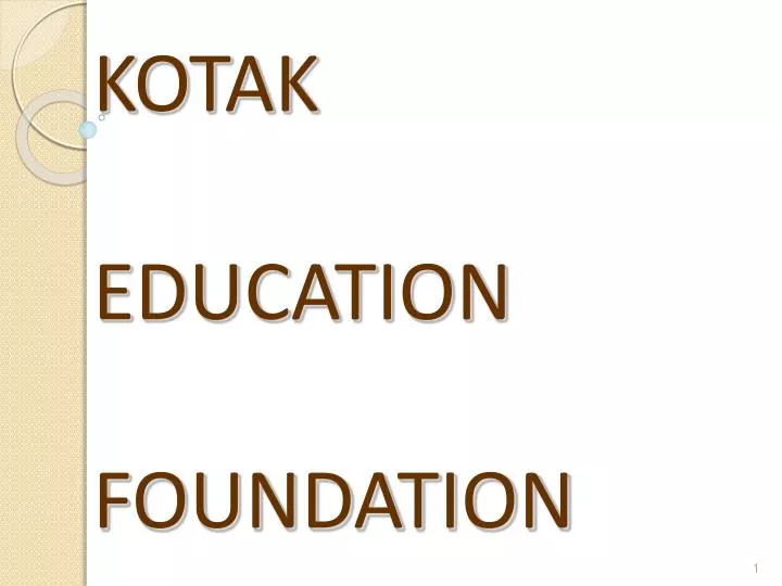 kotak education foundation
