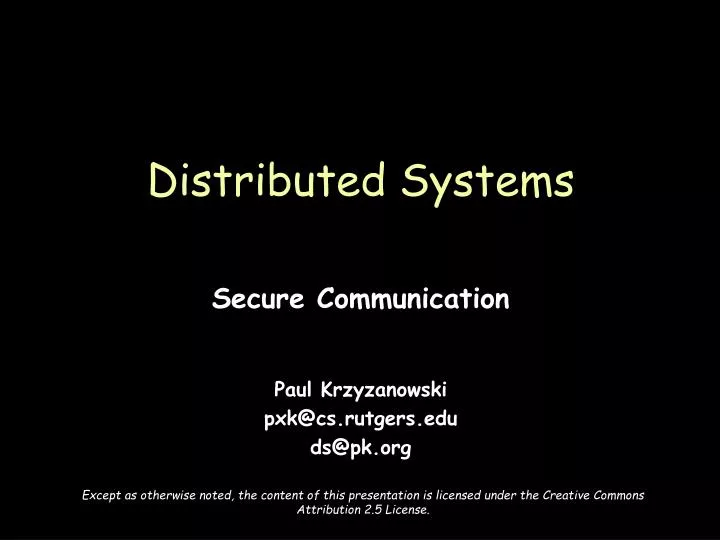 distributed systems