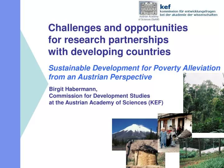 birgit habermann commission for development studies at the austrian academy of sciences kef