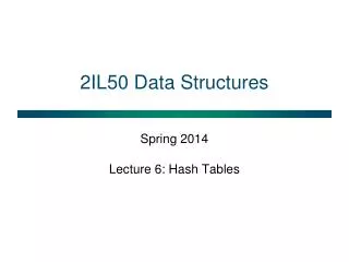 2IL50 Data Structures