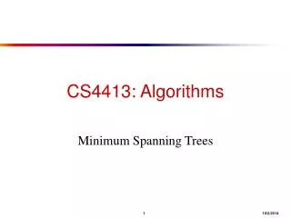 CS4413: Algorithms