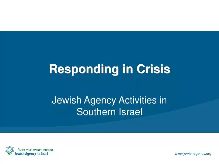 responding in crisis