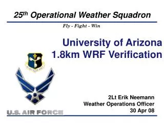 University of Arizona 1.8km WRF Verification