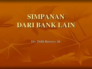 simpanan dari bank lain