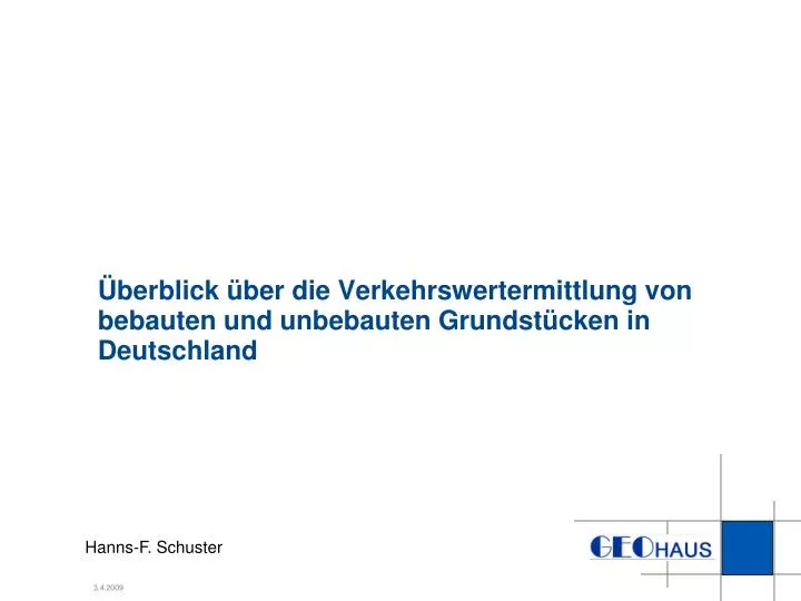 berblick ber die verkehrswertermittlung von bebauten und unbebauten grundst cken in deutschland