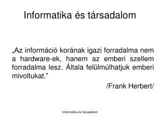 informatika s t rsadalom
