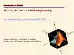 Introduction to MATLAB Programming: Environment, Functions, and Control Flow Techniques - slide 1
