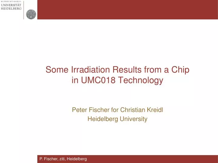 some irradiation results from a chip in umc018 technology