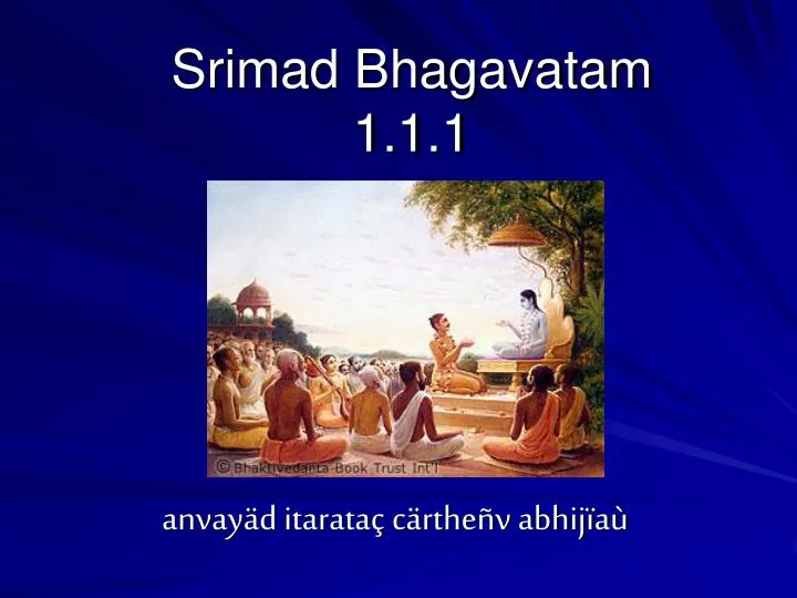 srimad bhagavatam 1 1 1