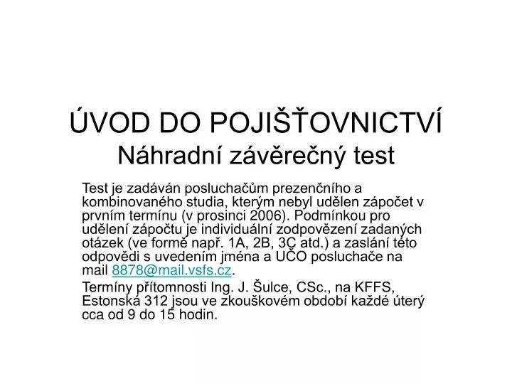 vod do poji ovnictv n hradn z v re n test