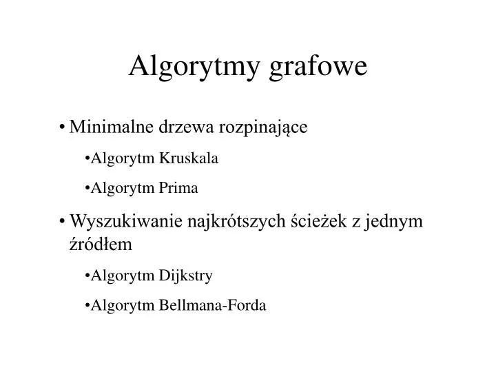 algorytmy grafowe