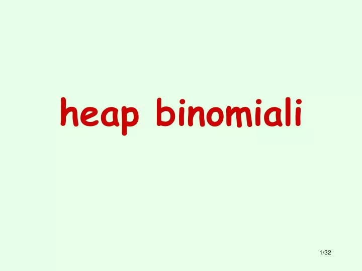 heap binomiali