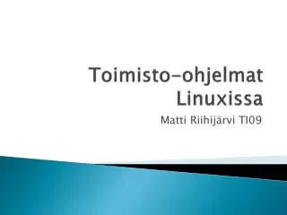 toimisto ohjelmat linuxissa