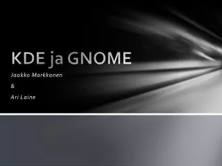 kde ja gnome