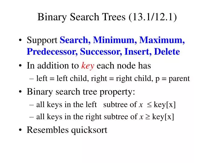 binary search trees 13 1 12 1