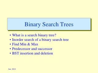 binary search trees