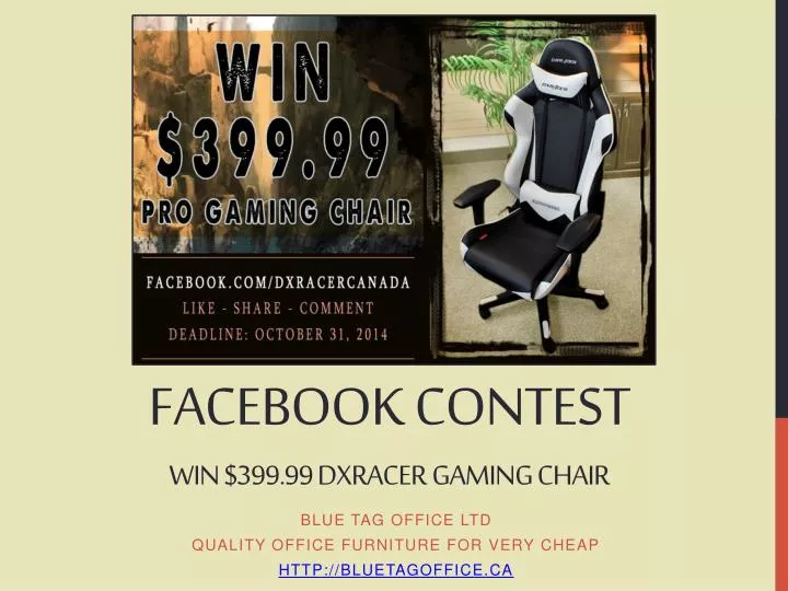 facebook contest win 399 99 dxracer gaming chair