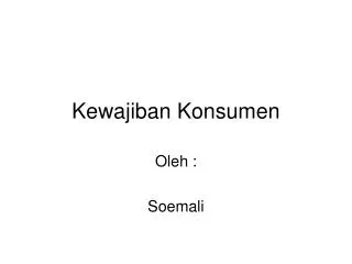 kewajiban konsumen
