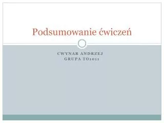 podsumowanie wicze