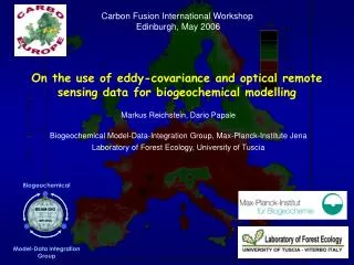 On the use of eddy-covariance and optical remote sensing data for biogeochemical modelling