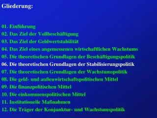 gliederung