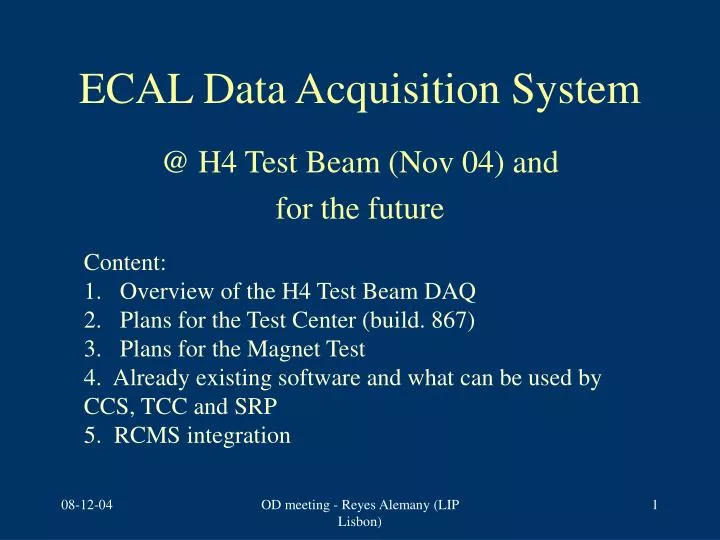 ecal data acquisition system