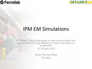 IPM EM Simulations