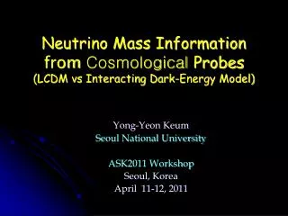 Neutrino Mass Information from Cosmological Probes (LCDM vs Interacting Dark-Energy Model)