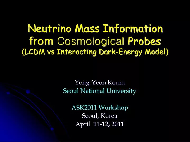 neutrino mass information from cosmological probes lcdm vs interacting dark energy model