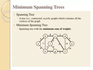 Minimum Spanning Trees