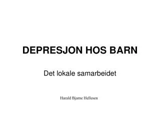 depresjon hos barn