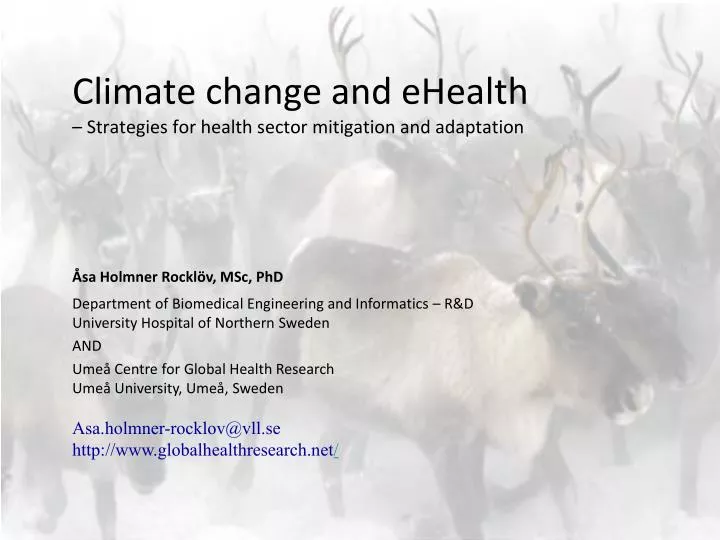 climate change and ehealth strategies for health sector mitigation and adaptation
