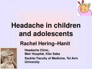 Headache in children and adolescents