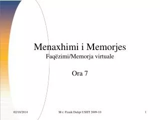 menaxhimi i memorjes faq zimi memorja virtuale