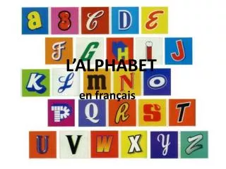 l alphabet