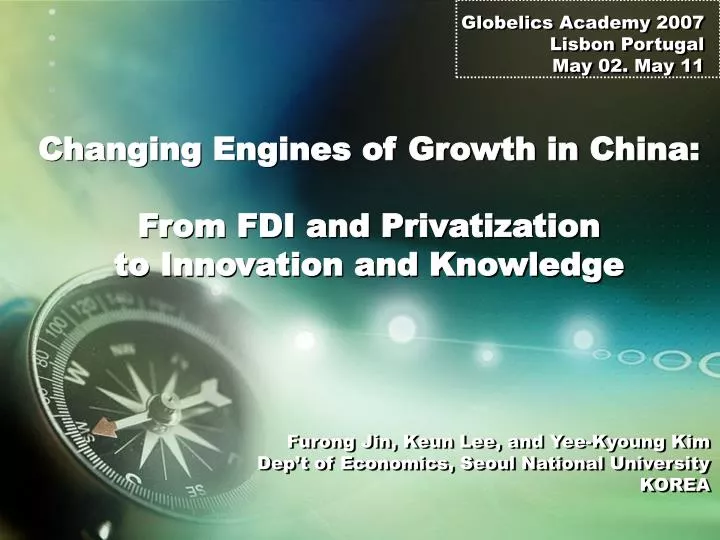 changing engines of growth in china from fdi and privatization to innovation and knowledge
