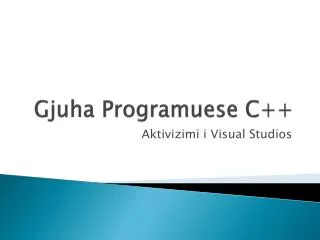 gjuha programuese c