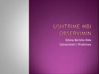 ushtrime mbi observimin