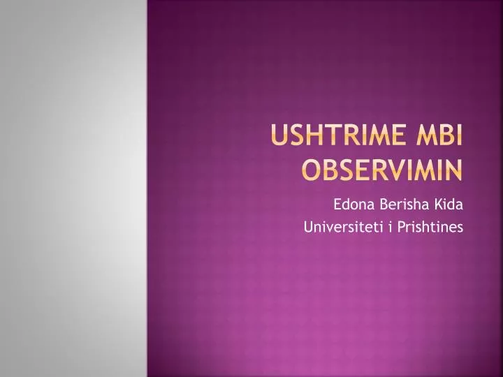 ushtrime mbi observimin