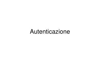 autenticazione