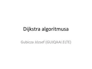 dijkstra algoritmusa